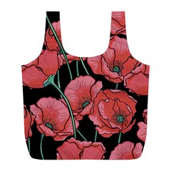 Poppy Flowers Full Print Recycle Bag (l) by goljakoff