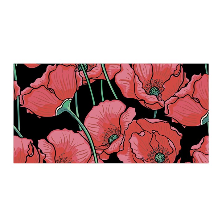 Poppy flowers Satin Wrap