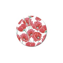 Red Poppy Flowers Golf Ball Marker (4 Pack) by goljakoff