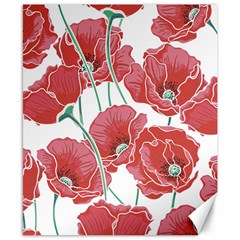 Red Poppy Flowers Canvas 8  X 10  by goljakoff