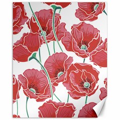 Red Poppy Flowers Canvas 16  X 20  by goljakoff