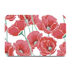 Red Poppy Flowers Plate Mats by goljakoff