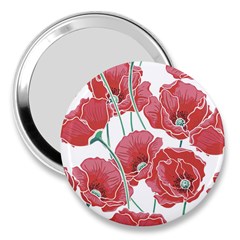 Red Poppy Flowers 3  Handbag Mirrors by goljakoff