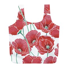 Red Poppy Flowers Full Print Recycle Bag (l) by goljakoff