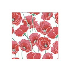 Red Poppy Flowers Satin Bandana Scarf by goljakoff