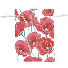 Red Poppy Flowers  Lightweight Drawstring Pouch (xl) by goljakoff