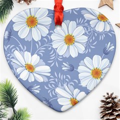 Chamomile Flowers Ornament (heart) by goljakoff