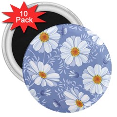 Chamomile Flowers 3  Magnets (10 Pack)  by goljakoff