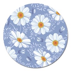 Chamomile Flowers Magnet 5  (round) by goljakoff