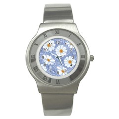 Chamomile Flowers Stainless Steel Watch by goljakoff