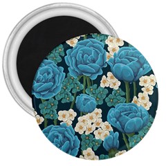 Blue flowers 3  Magnets