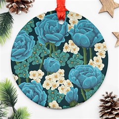 Blue flowers Ornament (Round)