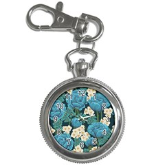 Blue Flowers Key Chain Watches by goljakoff