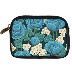 Blue flowers Digital Camera Leather Case