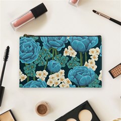 Blue flowers Cosmetic Bag (Medium)