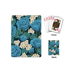 Blue Flowers Playing Cards Single Design (mini) by goljakoff