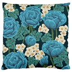 Blue flowers Standard Flano Cushion Case (One Side) Front