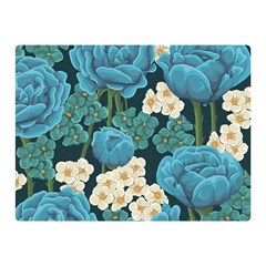 Blue flowers Double Sided Flano Blanket (Mini) 