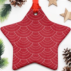 Red Sashiko Ornament Ornament (star) by goljakoff