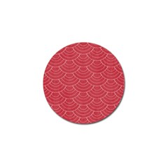 Red Sashiko Ornament Golf Ball Marker (10 Pack) by goljakoff