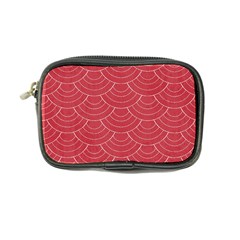 Red Sashiko Ornament Coin Purse by goljakoff