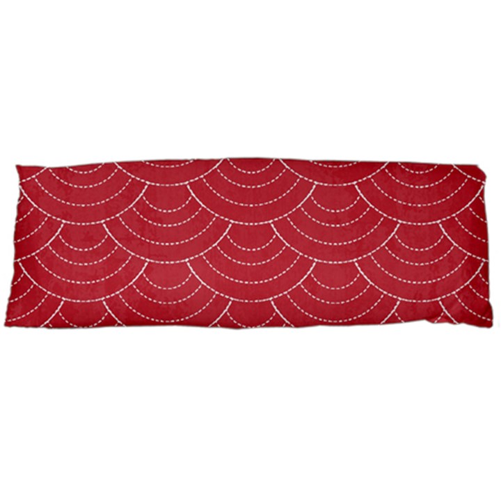 Red sashiko ornament Body Pillow Case (Dakimakura)