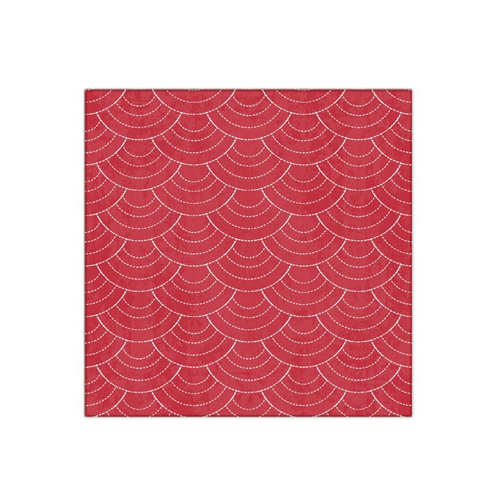 Red sashiko ornament Satin Bandana Scarf