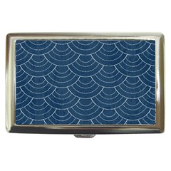 Blue Sashiko Plaid Cigarette Money Case by goljakoff