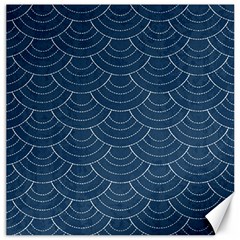 Blue Sashiko Plaid Canvas 16  X 16  by goljakoff