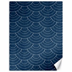 Blue Sashiko Plaid Canvas 18  X 24  by goljakoff