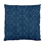 Blue sashiko plaid Standard Cushion Case (One Side) Front