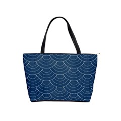 Blue Sashiko Plaid Classic Shoulder Handbag by goljakoff