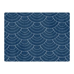 Blue Sashiko Plaid Double Sided Flano Blanket (mini)  by goljakoff