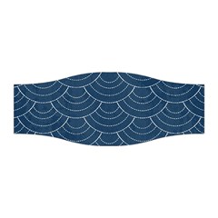 Blue Sashiko Plaid Stretchable Headband by goljakoff