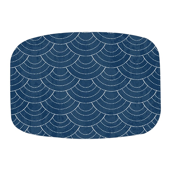 Blue sashiko plaid Mini Square Pill Box