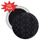 Black sashiko pattern 2.25  Magnets (100 pack)  Front