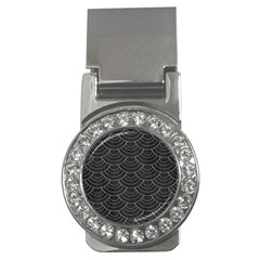 Black Sashiko Pattern Money Clips (cz)  by goljakoff