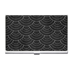 Black Sashiko Pattern Business Card Holder by goljakoff