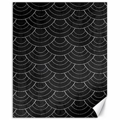 Black Sashiko Pattern Canvas 16  X 20  by goljakoff