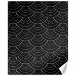 Black sashiko pattern Canvas 16  x 20  15.75 x19.29  Canvas - 1