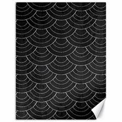 Black Sashiko Pattern Canvas 18  X 24  by goljakoff