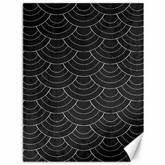 Black Sashiko Pattern Canvas 36  X 48  by goljakoff