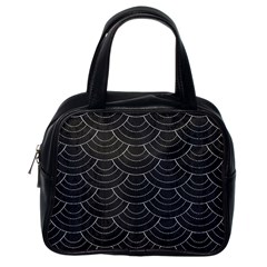 Black Sashiko Pattern Classic Handbag (one Side) by goljakoff