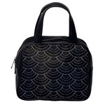 Black sashiko pattern Classic Handbag (One Side) Front