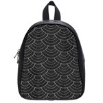 Black sashiko pattern School Bag (Small) Front