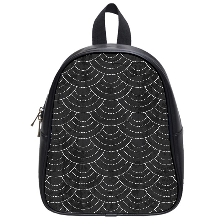 Black sashiko pattern School Bag (Small)