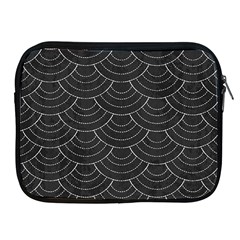 Black Sashiko Pattern Apple Ipad 2/3/4 Zipper Cases by goljakoff