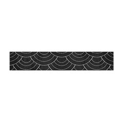 Black Sashiko Pattern Flano Scarf (mini) by goljakoff