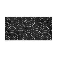 Black Sashiko Pattern Yoga Headband by goljakoff