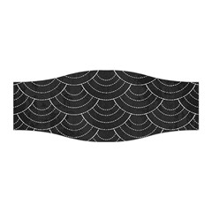 Black Sashiko Pattern Stretchable Headband by goljakoff